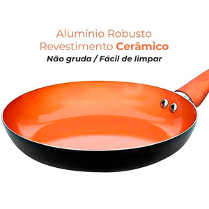 Kit de Panelas 10 peças com revestimento cerâmico