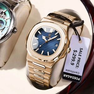 Relógio Exclusivo POEDAGAR Luxo com Pulseira Ajustável
