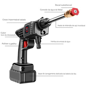 Pistola de Alta Pressão de Água 200w  sem Fio