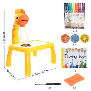 Mesa de Desenho Artístico Projetor Led para Crianças