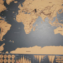 Carregar imagem no visualizador da galeria, Mapa Múndi de viagem para raspar e colorir
