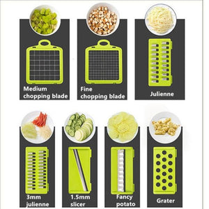 Multifuncional Vegetais e legumes   Cortador e Ralador de Frutas e Legumes Multifuncional 8 em 1