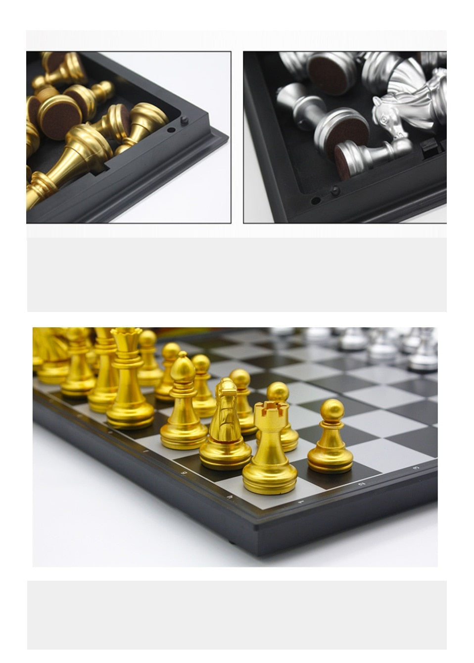 Tabuleiro de xadrez medieval de alta qualidade 32 peças magnético