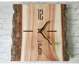 Relógio de parede de madeira nórdica
