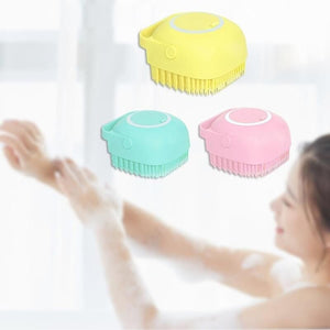 Nova Escova de Silicone bactericida para banho e massagem.